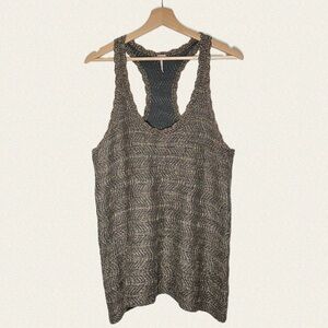 Free People Metallic Knit Tank